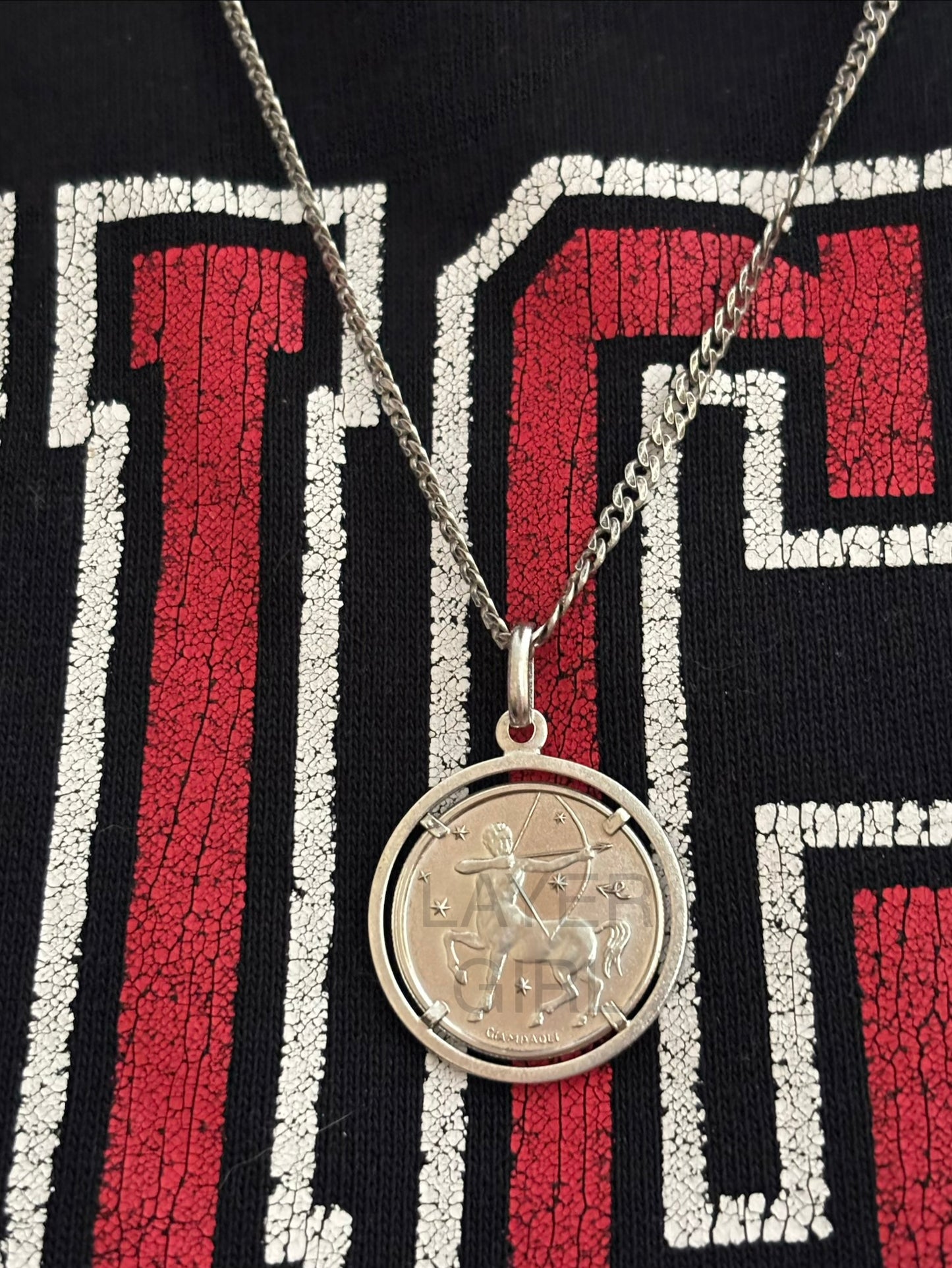 Vintage 1970s Sterling UnoAErre Pietro Giampaoli Sagittarius Token Pendant