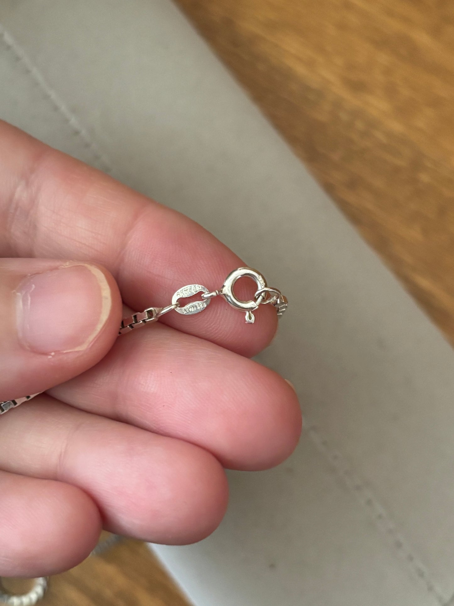 Vintage, Italian, Sterling Silver Box Chain