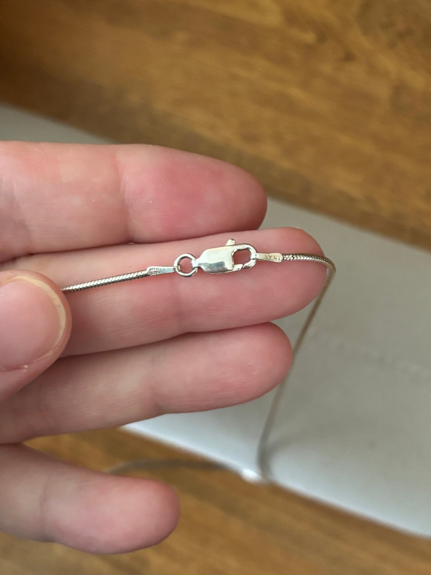 Vintage, Italian, Sterling Silver Snake Chain
