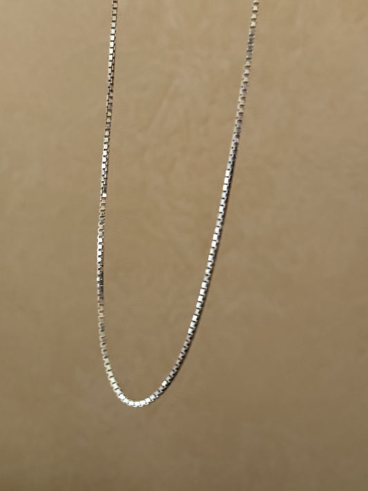 Vintage, Italian, Sterling Silver Box Chain