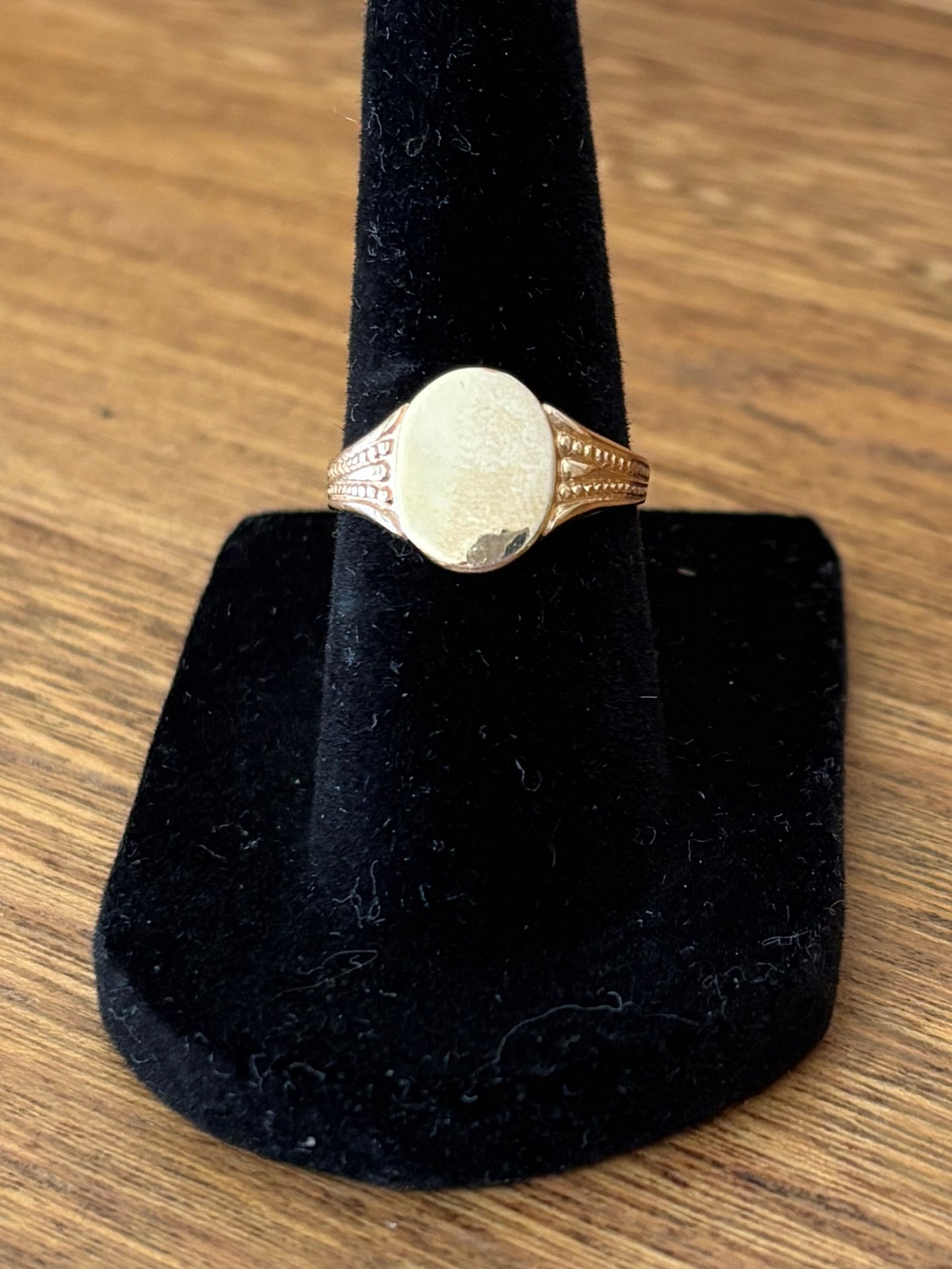 Antique, 10K Gold Blank Signet Ring