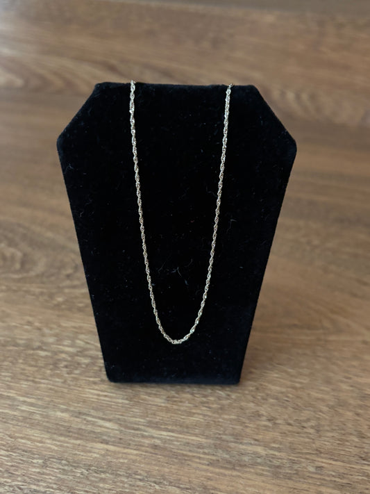 Vintage, 10K Italian Gold Sparkling Singapore Chain for Layering