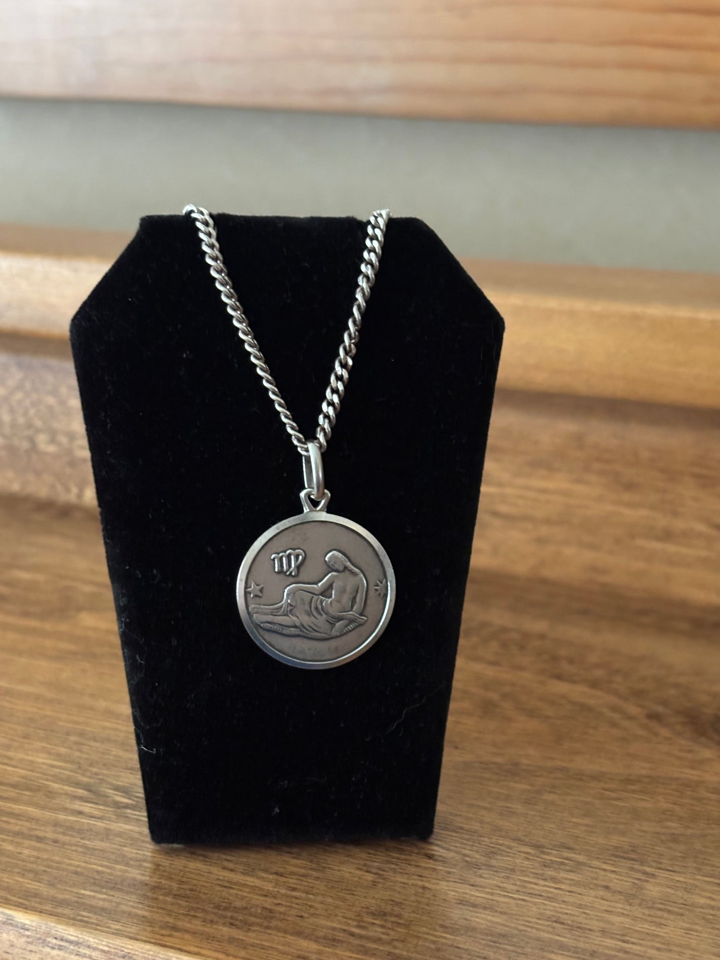 Vintage, Sterling Silver UnoAErre Virgo Zodiac Pendant