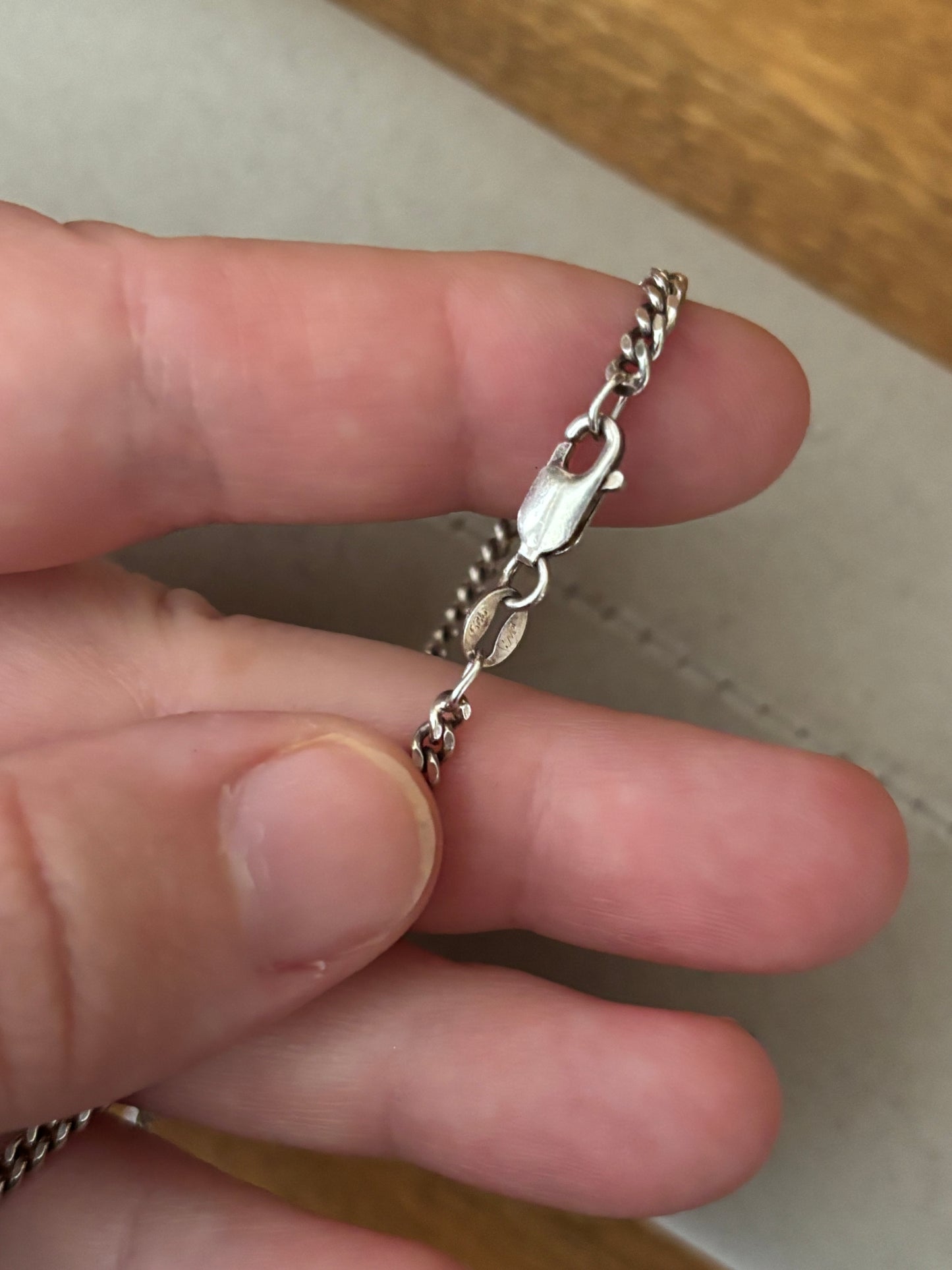 Vintage, Sterling Silver Curb Chain