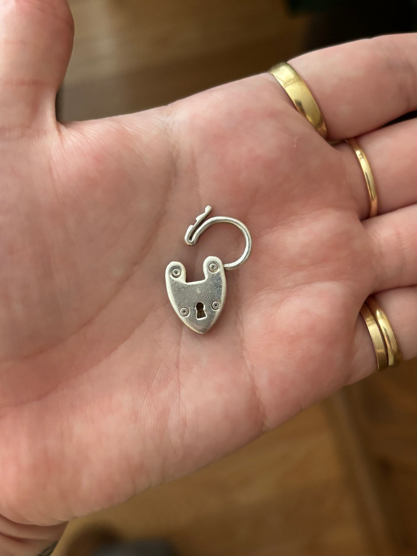 Antique, Silver Heart Padlock from the UK #2