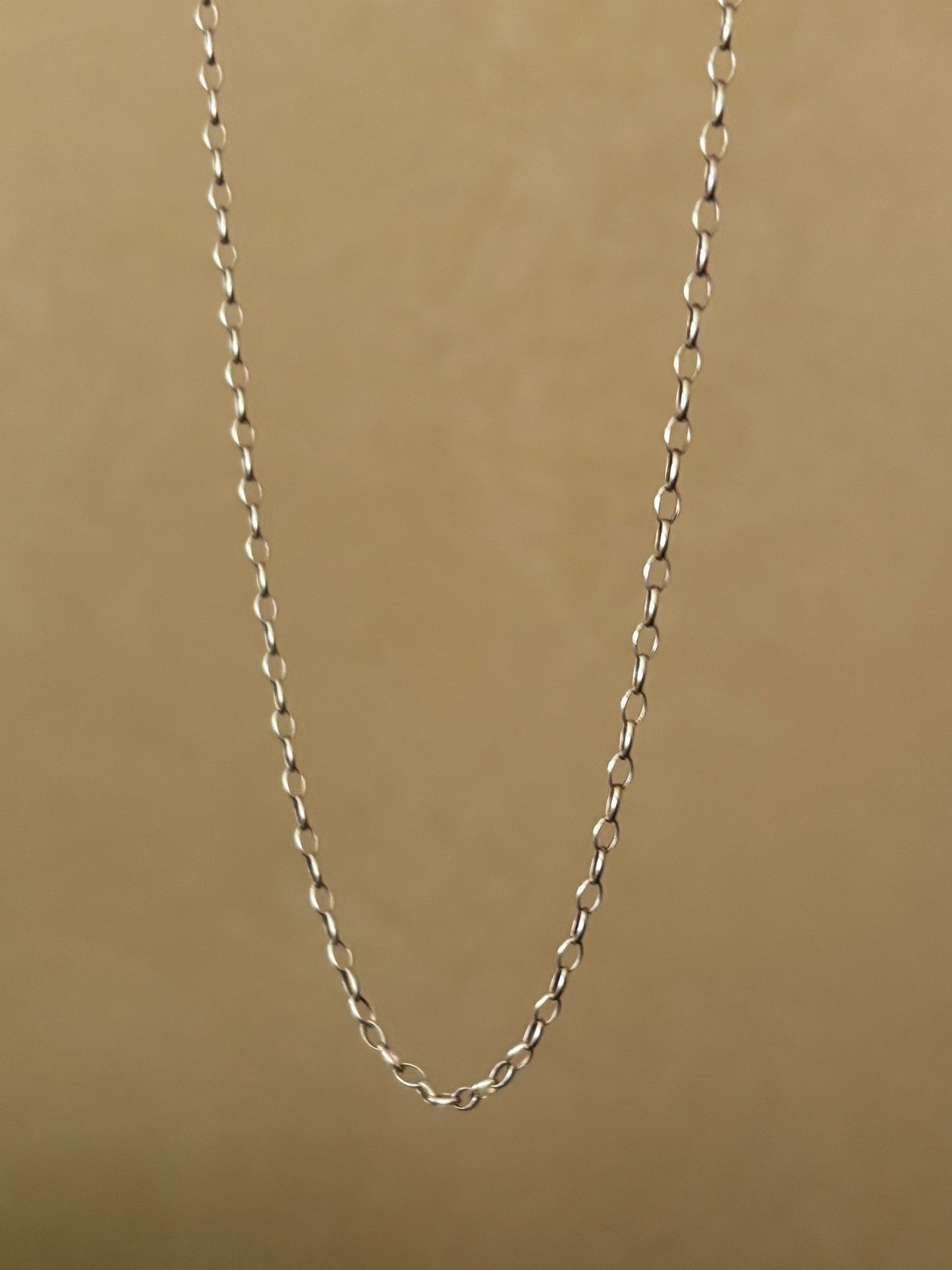 Vintage, Italian, Sterling Silver Oval Cable Chain