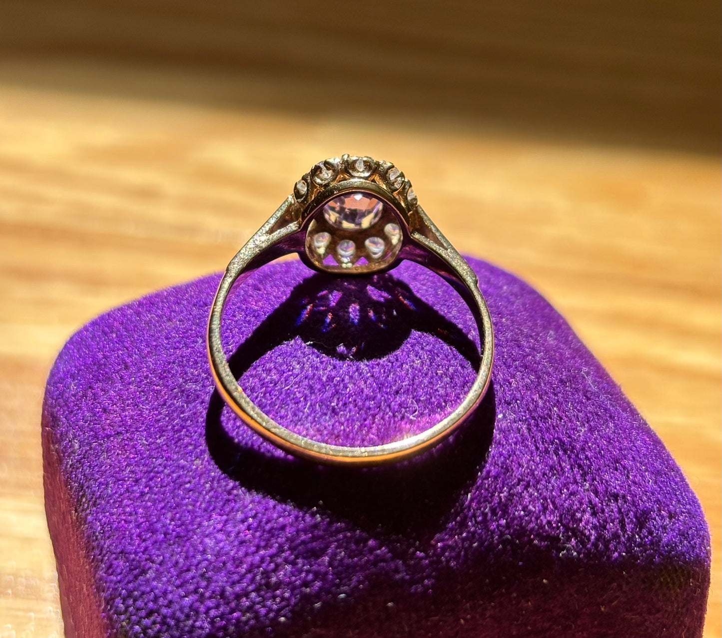 Vintage, 9ct/9K Gold Amethyst and Spinel Ring from the UK