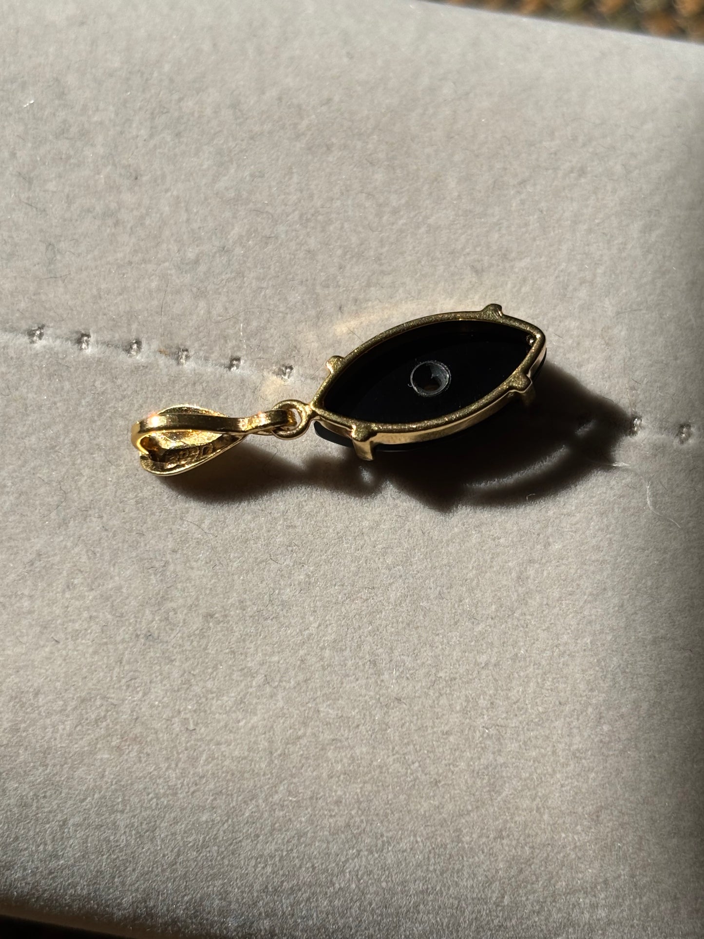 Devon’s Pick: Antique, 14K Gold Onyx and Diamond Pendant
