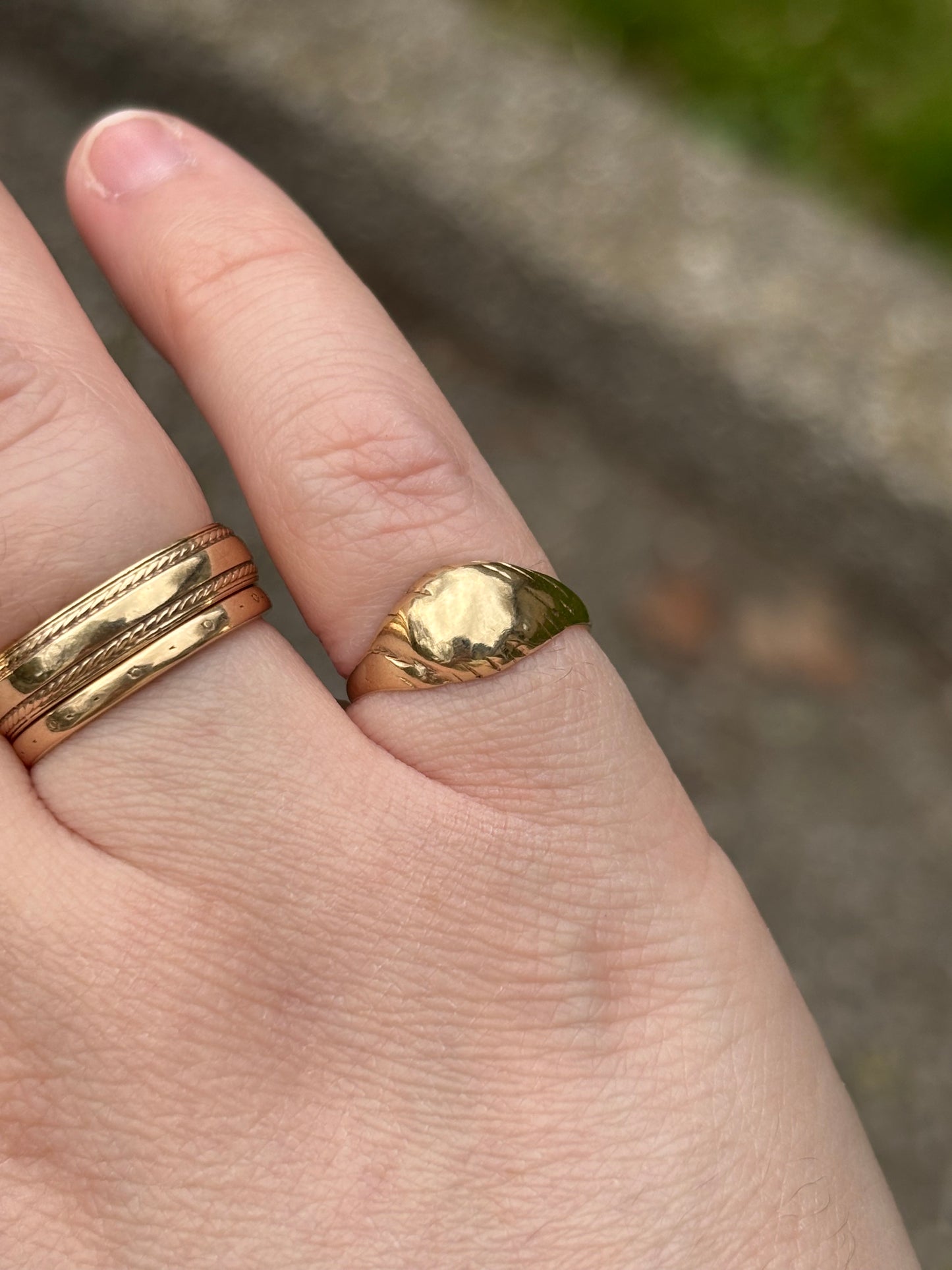 Vintage, 10K Gold Signet Pinky Ring