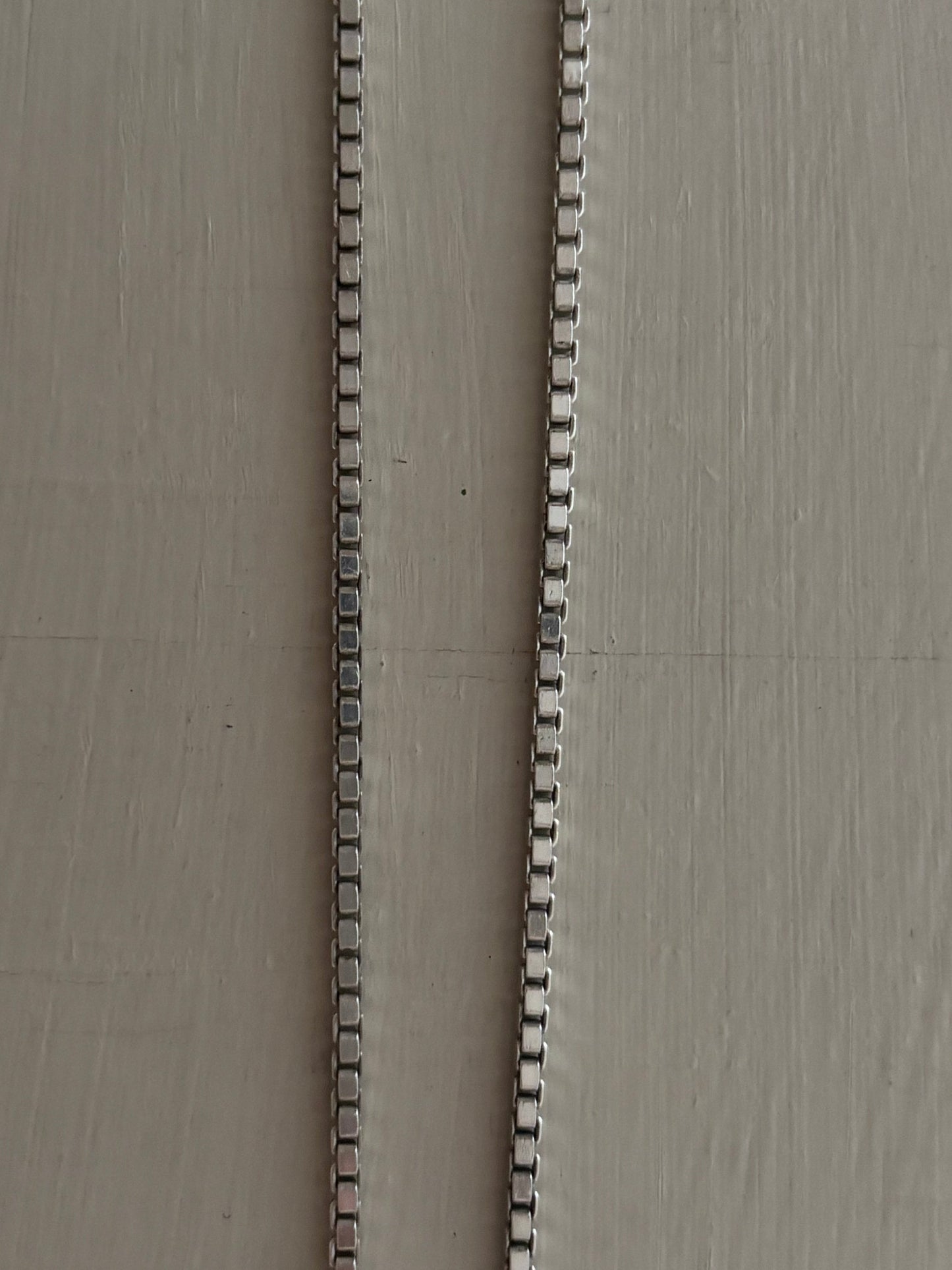Vintage, Italian, Sterling Silver Box Chain