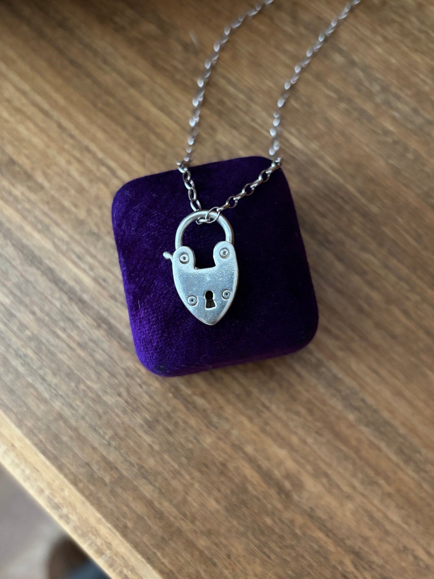 Antique, Silver Heart Padlock from the UK #2
