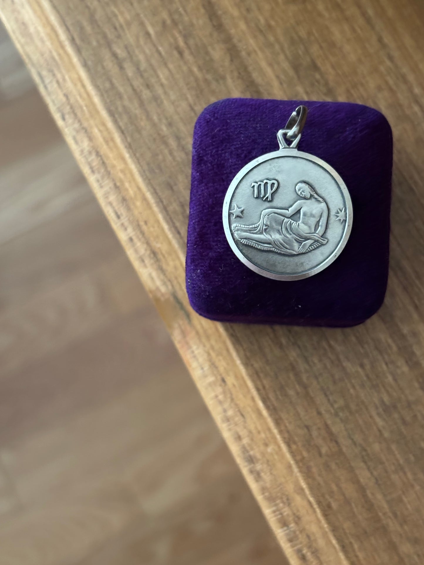 Vintage, Sterling Silver UnoAErre Virgo Zodiac Pendant