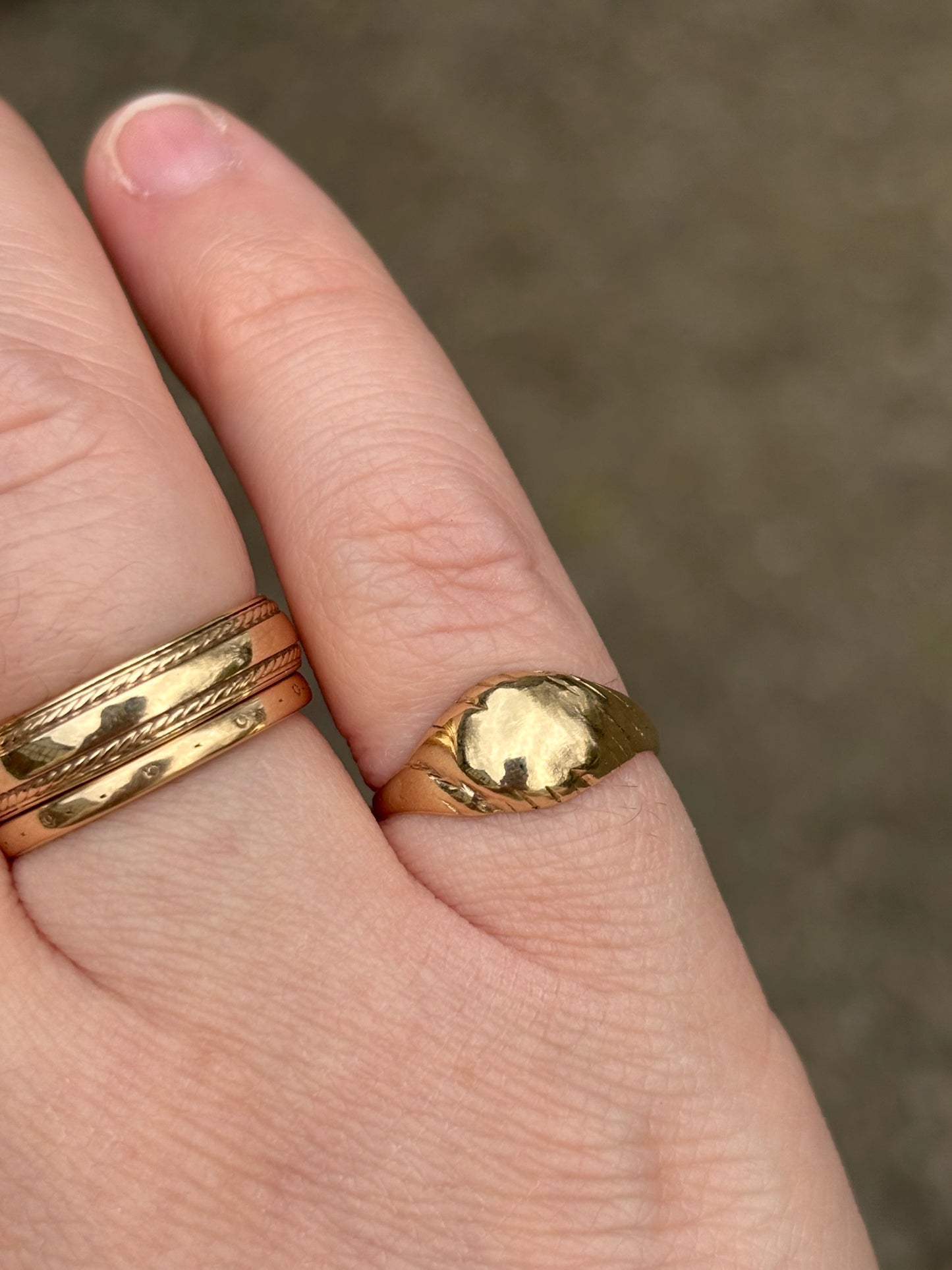 Vintage, 10K Gold Signet Pinky Ring