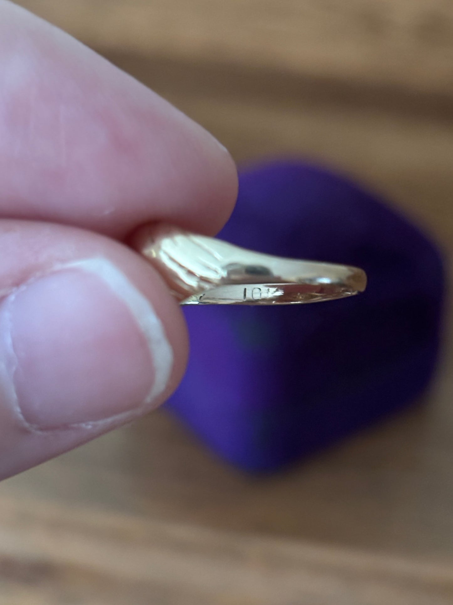 Vintage, 10K Gold Signet Pinky Ring