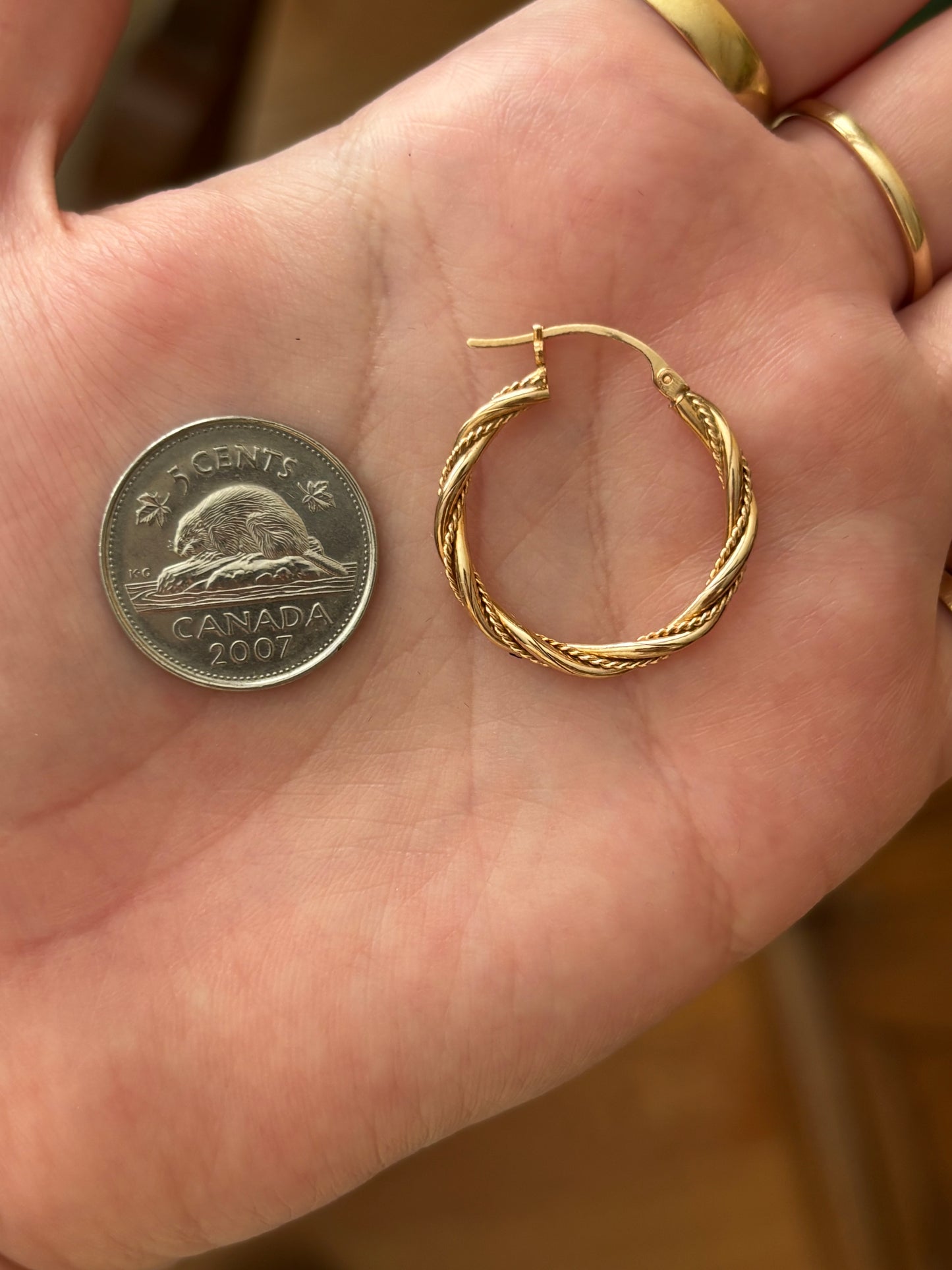 Devon’s Pick: Vintage, 10K Gold Twisted Hoop Earrings