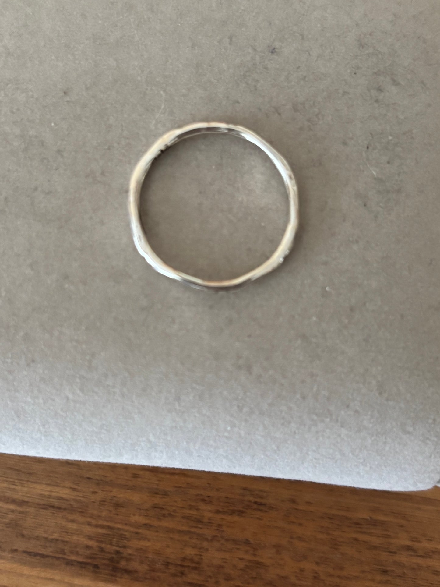 Vintage, Sterling Silver Stacking Ring with Engraved Detailing