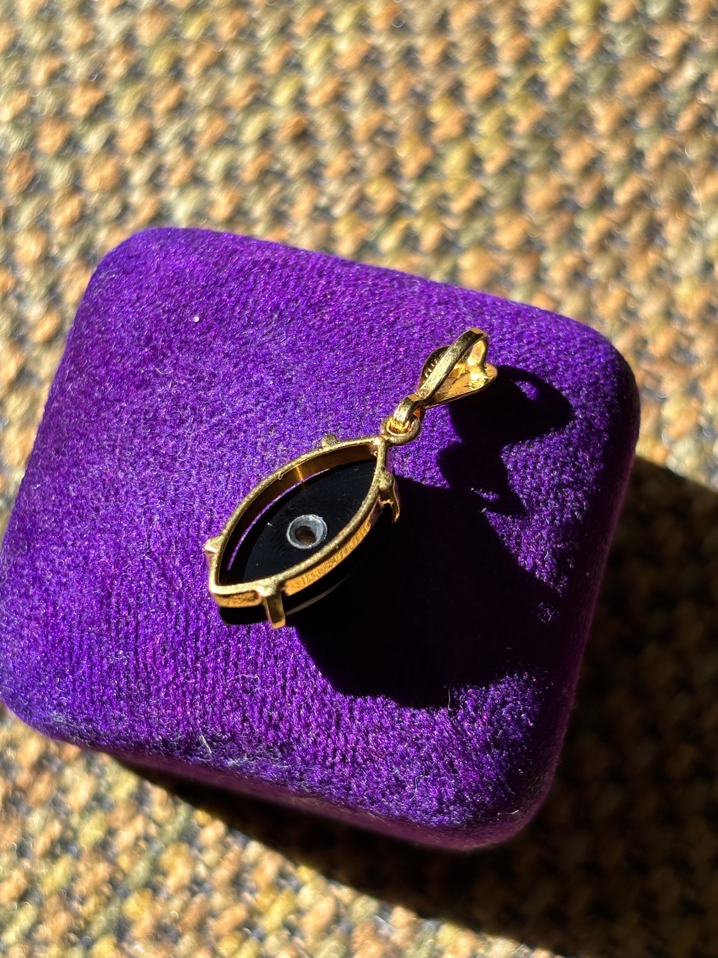 Devon’s Pick: Antique, 14K Gold Onyx and Diamond Pendant