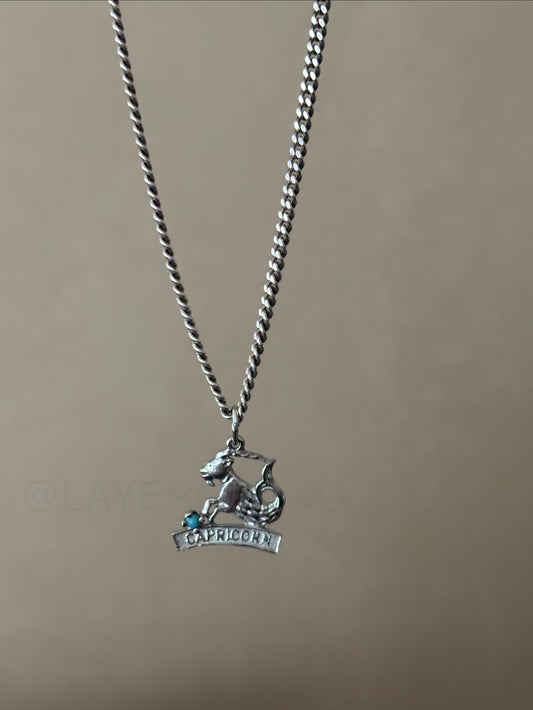 Vintage, Sterling Silver Capricorn Zodiac Charm