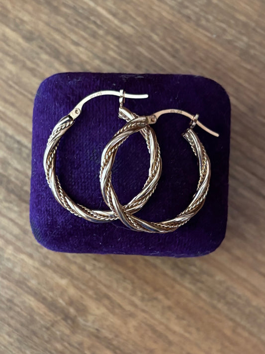 Devon’s Pick: Vintage, 10K Gold Twisted Hoop Earrings