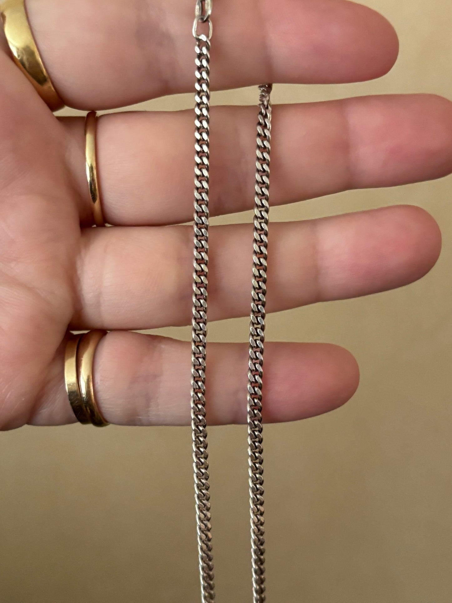 Vintage, Sterling Silver Curb Chain