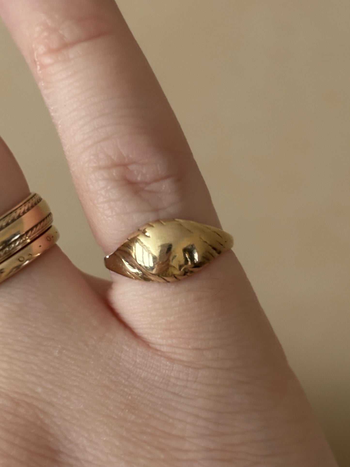 Vintage, 10K Gold Signet Pinky Ring
