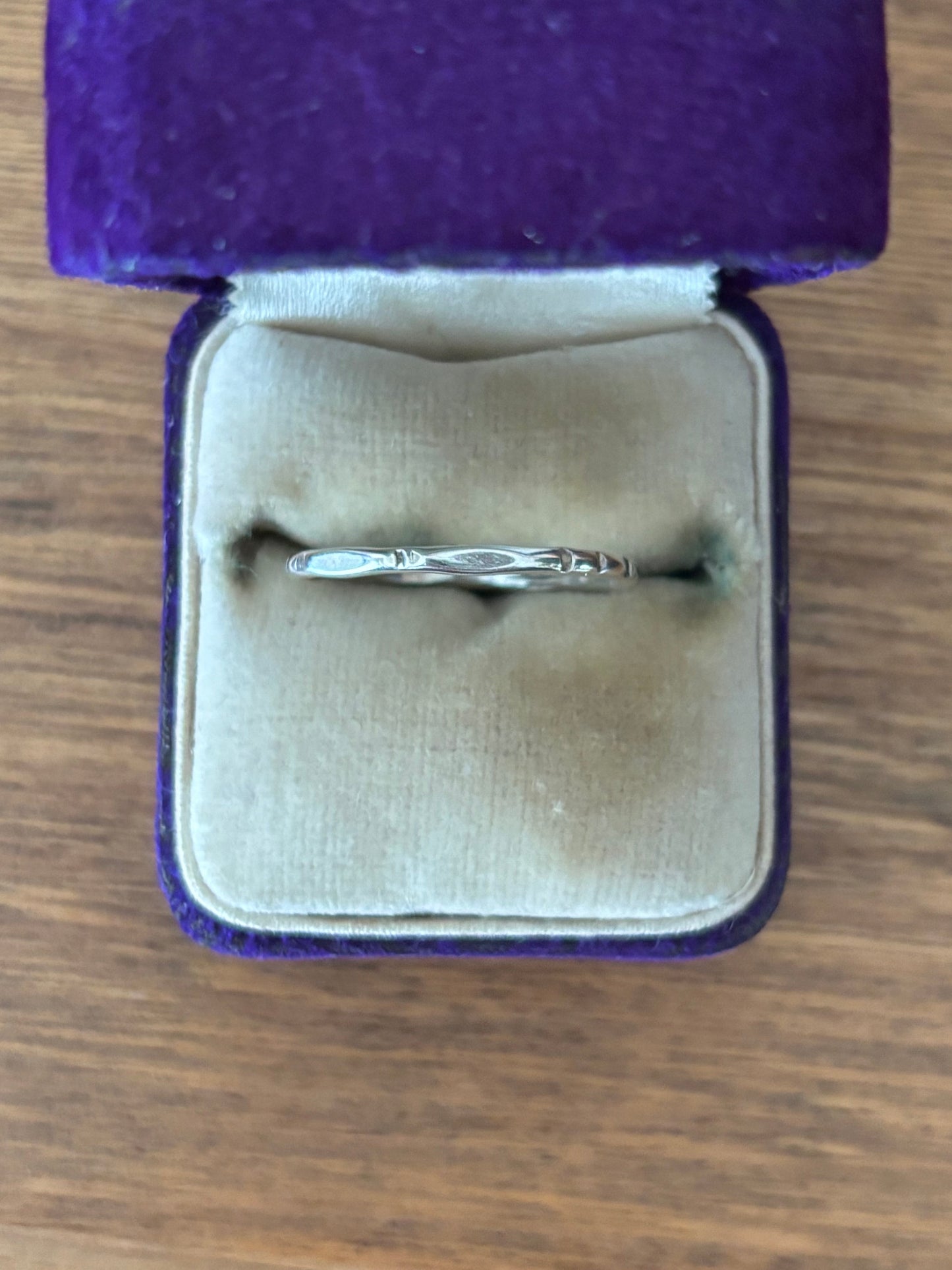 Vintage, Sterling Silver Stacking Ring with Engraved Detailing