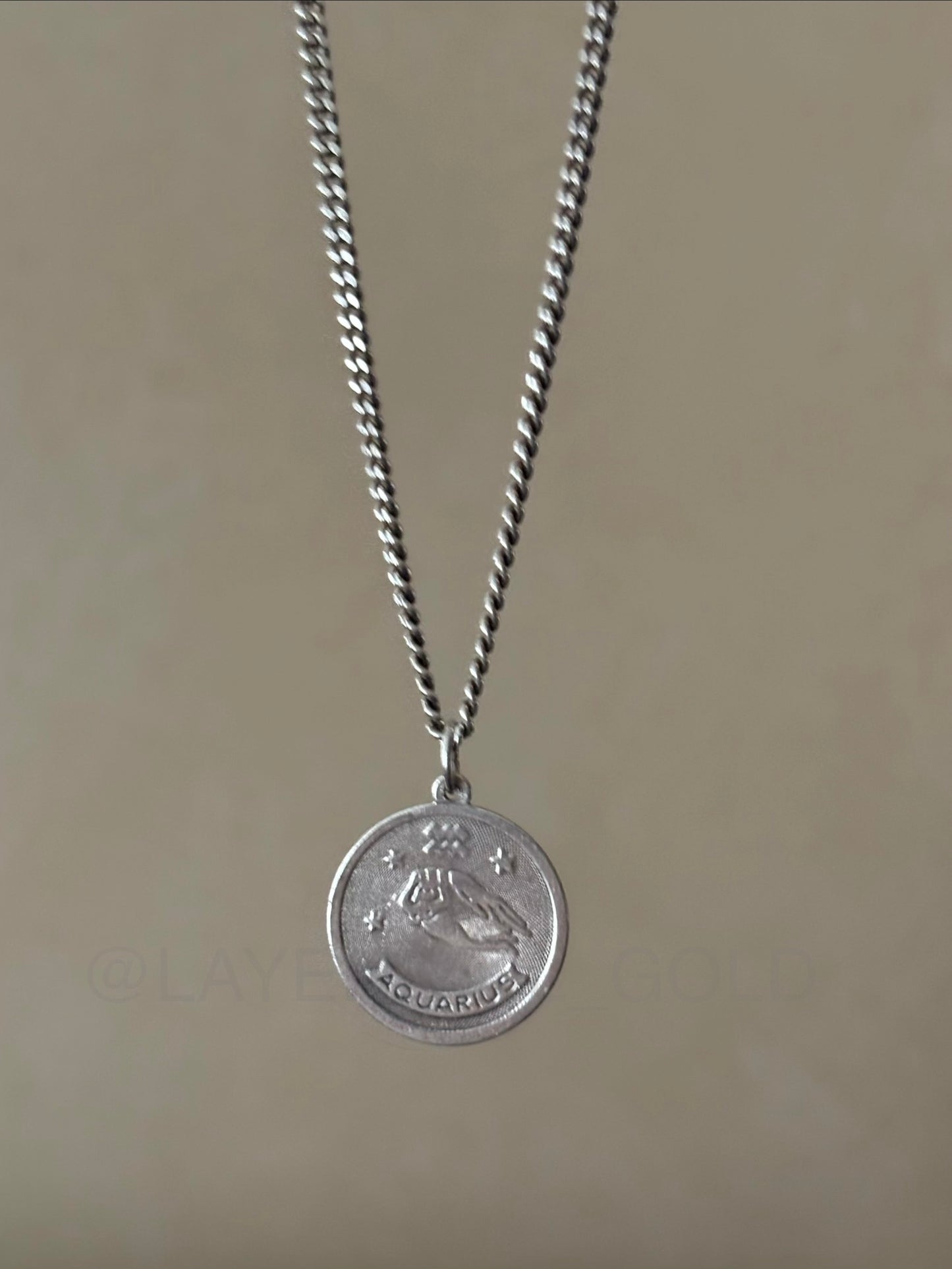 Vintage, Sterling Silver Rembrandt Aquarius Zodiac Charm