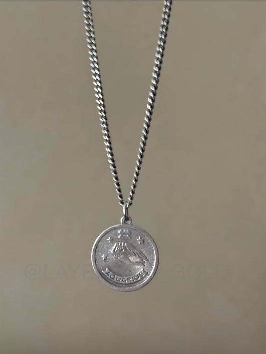 Vintage, Sterling Silver Rembrandt Aquarius Zodiac Charm