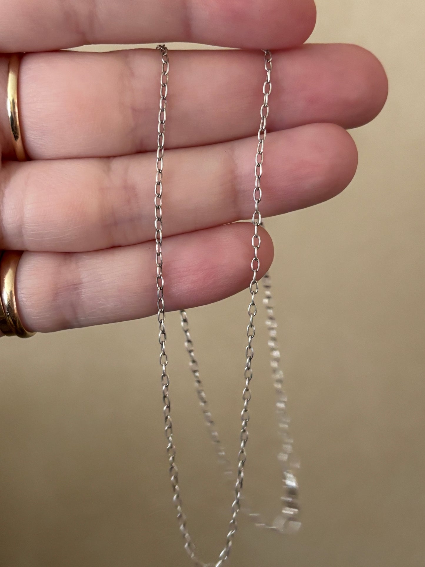 Vintage, Sterling Silver Cable Chain