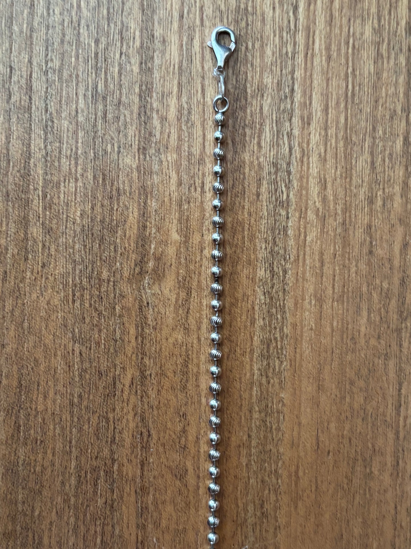 Vintage, Italian, Sterling Silver Ball Chain Bracelet