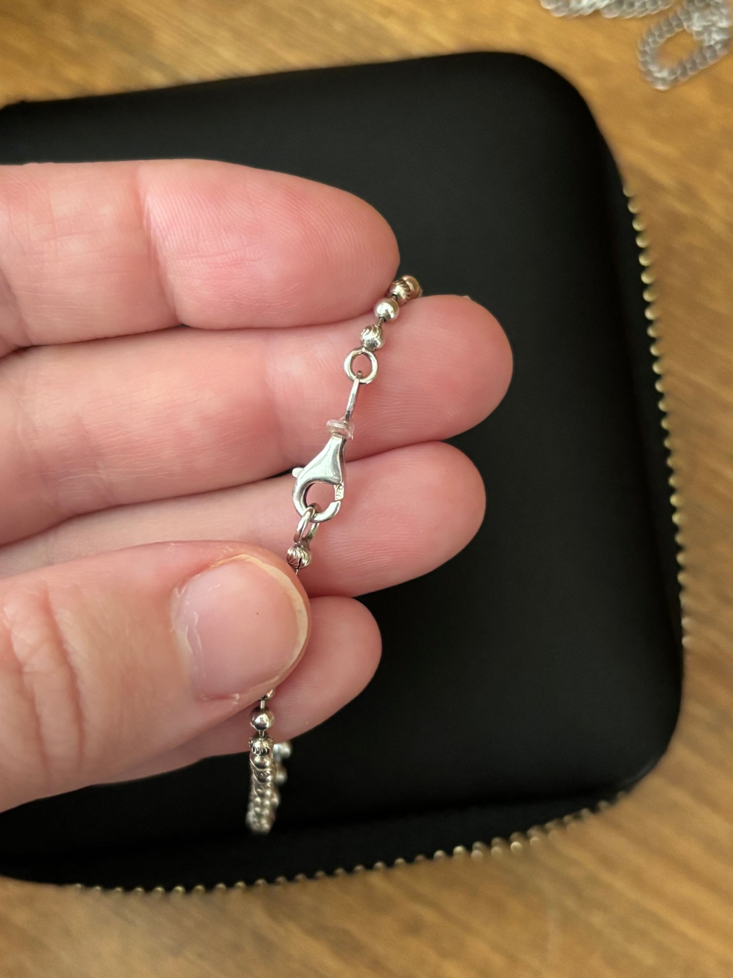 Vintage, Italian, Sterling Silver Ball Chain Bracelet