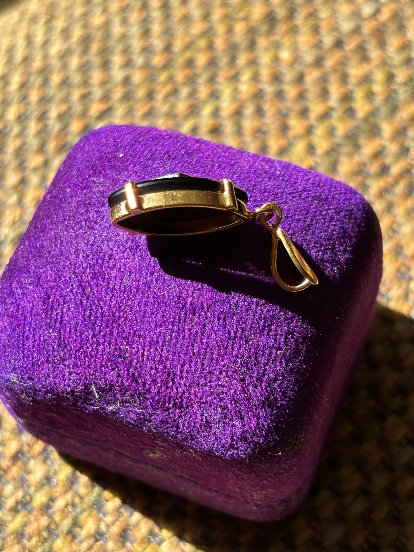 Devon’s Pick: Antique, 14K Gold Onyx and Diamond Pendant