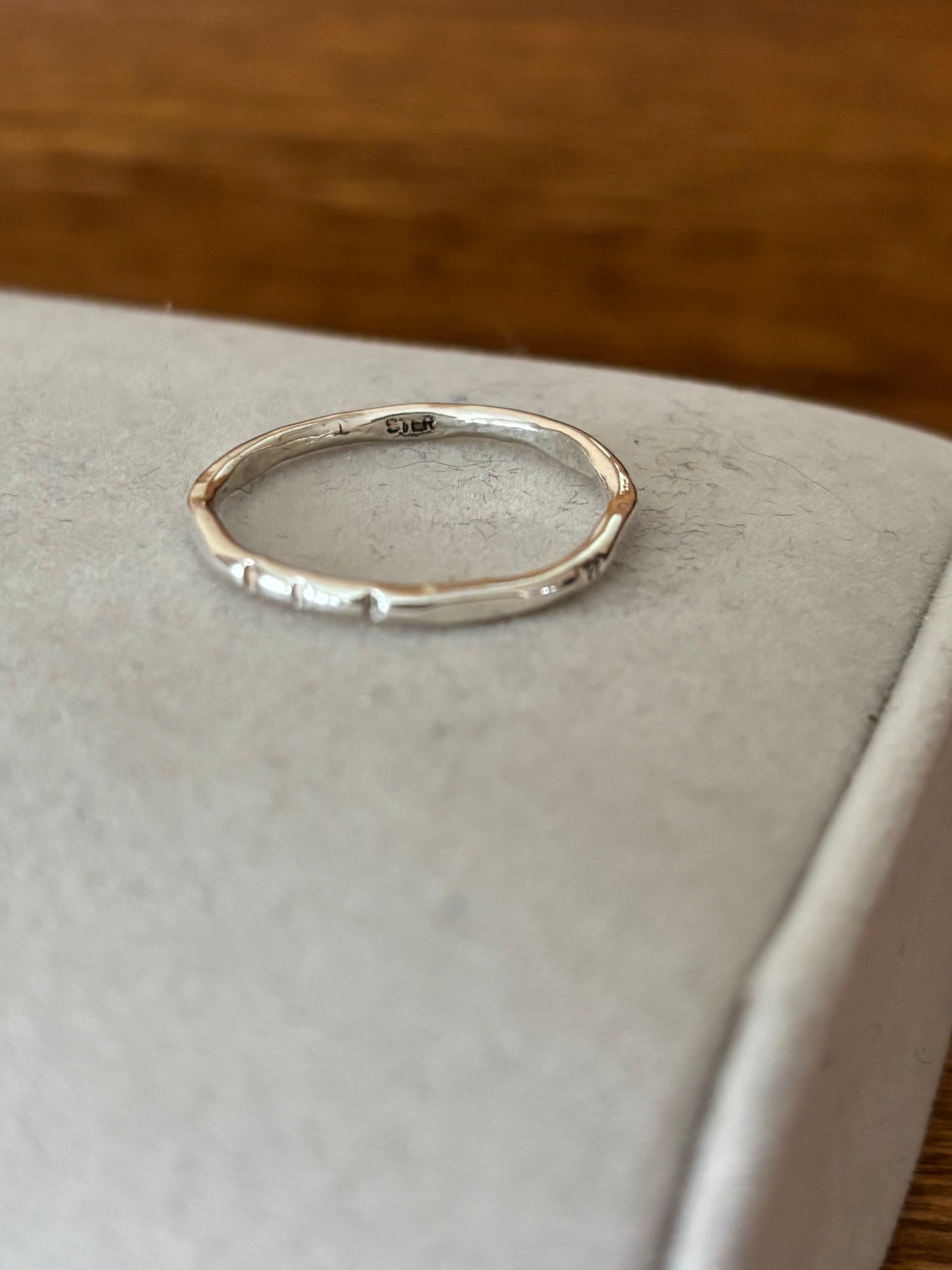 Vintage, Sterling Silver Stacking Ring with Engraved Detailing