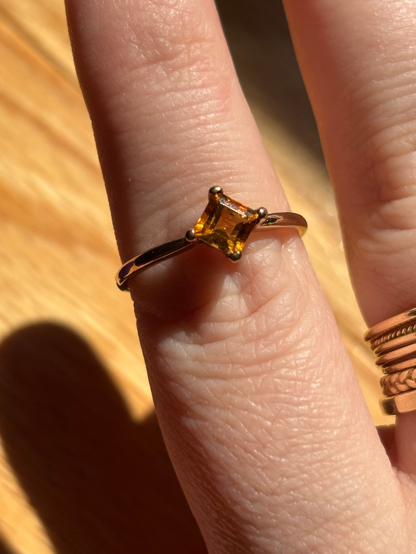 Vintage, 9ct/9K Citrine Ring from the UK