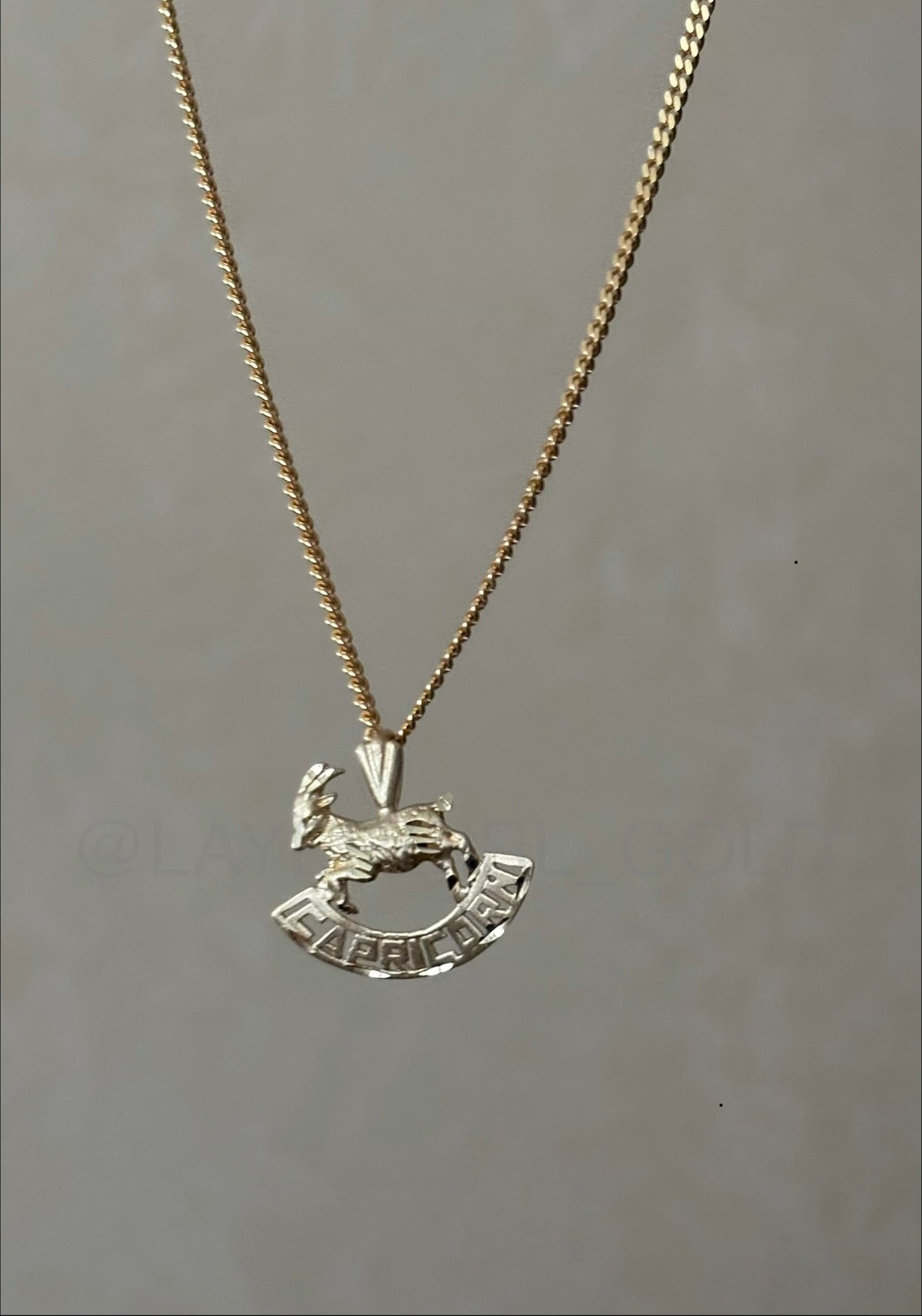 Vintage, 14K Gold Michael Anthony Capricorn Zodiac Pendant