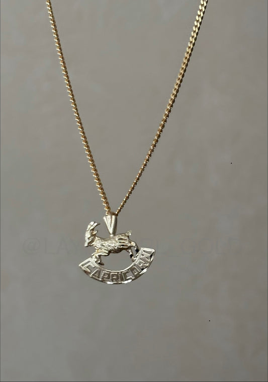 Vintage, 14K Gold Michael Anthony Capricorn Zodiac Pendant