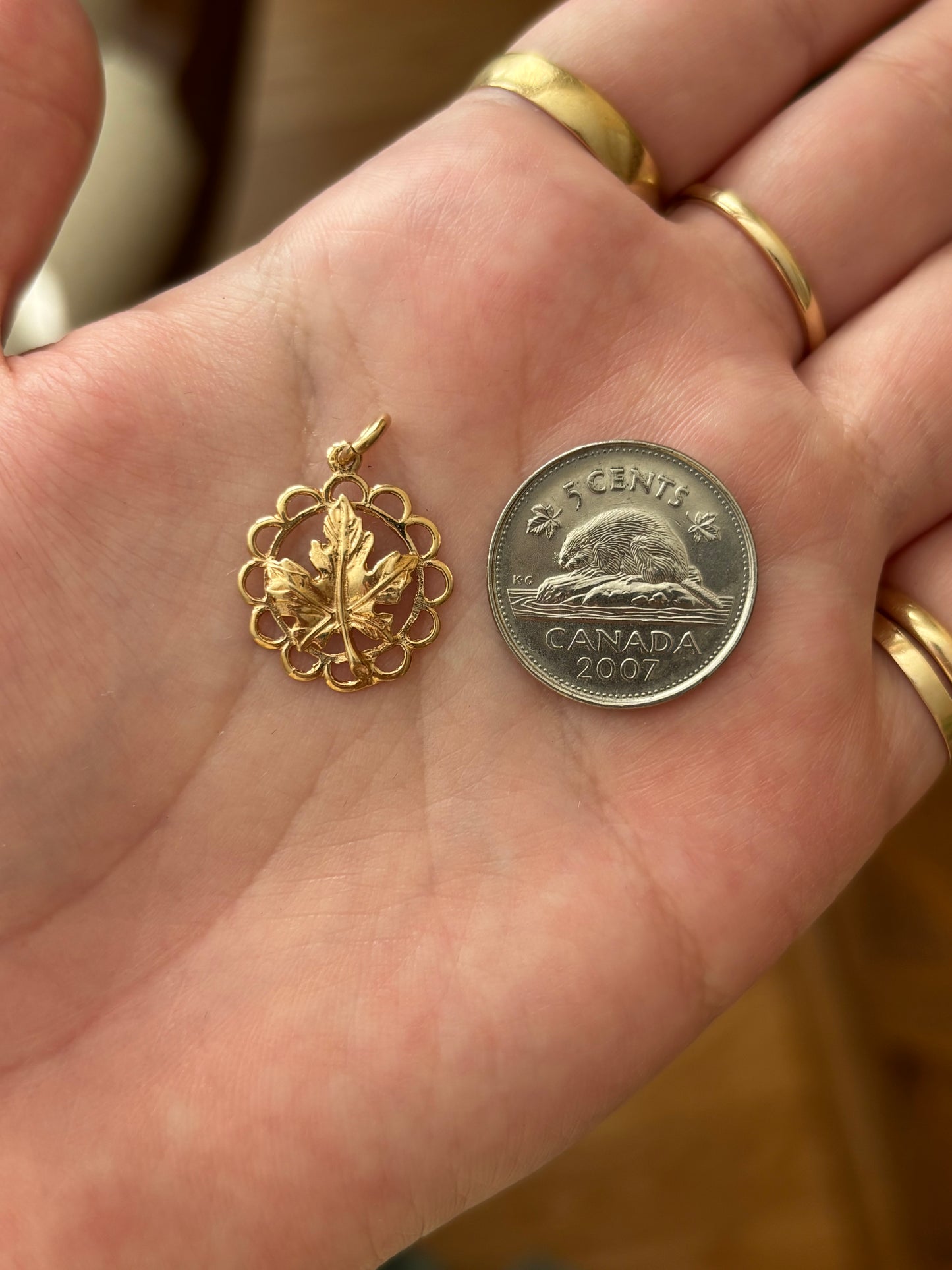 Devon’s Pick: Vintage, 10K Gold Maple Leaf Charm