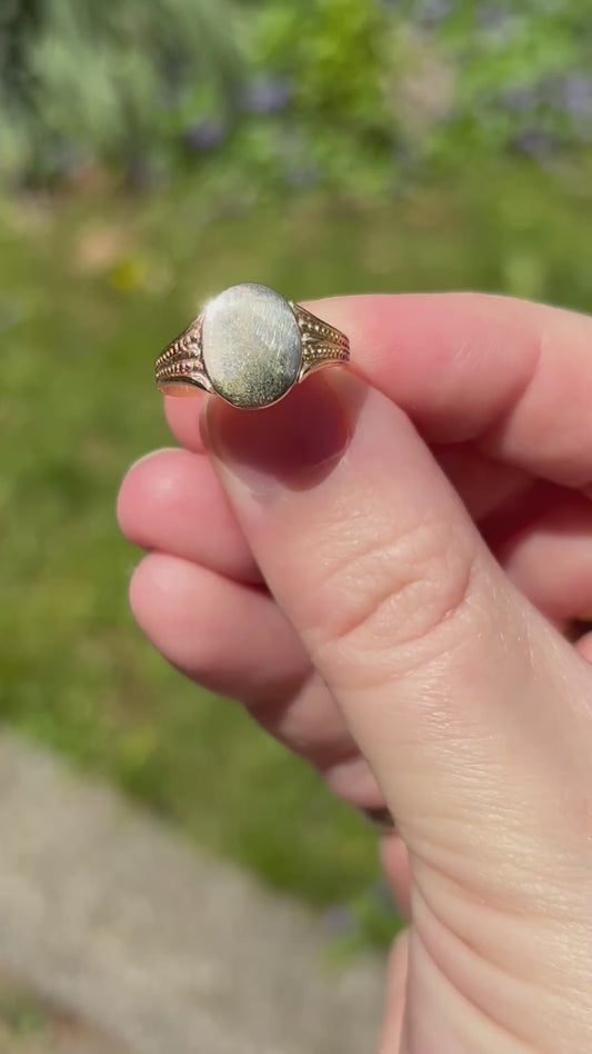 Antique, 10K Gold Blank Signet Ring