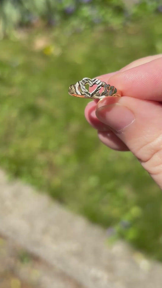 Vintage, 10K Gold Heart Ring