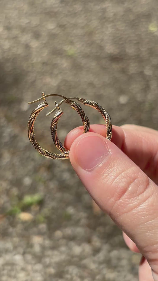 Devon’s Pick: Vintage, 10K Gold Twisted Hoop Earrings