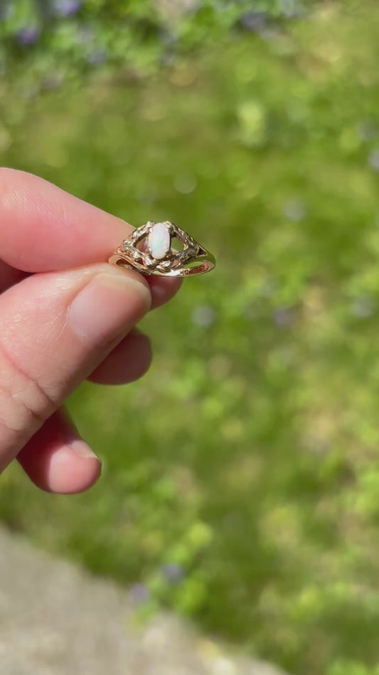 Vintage, 10K Gold Opal Ring
