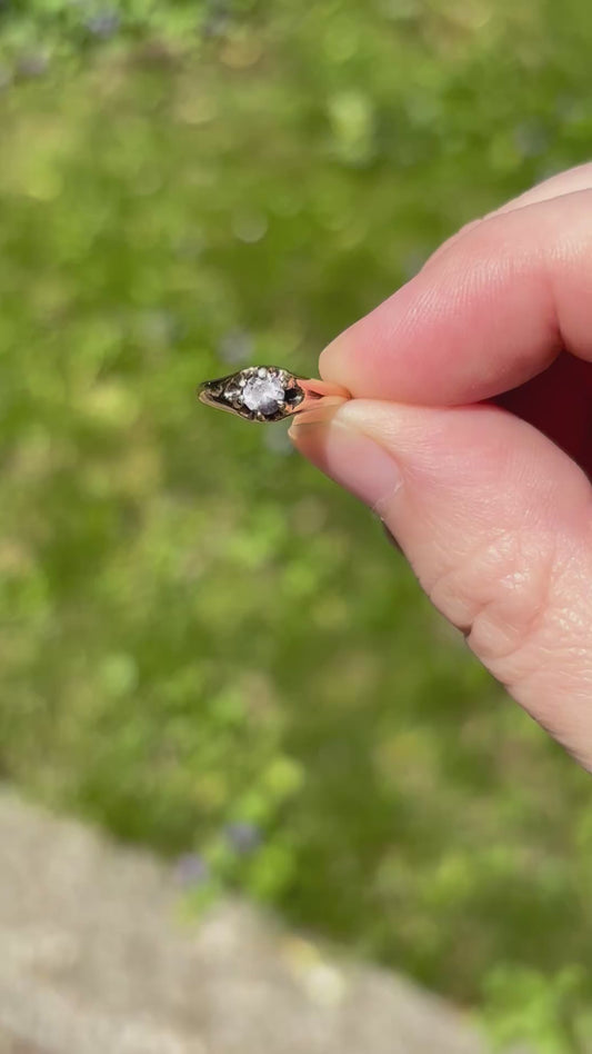 Vintage, 10K Gold Colour-Changing Sapphire Ring